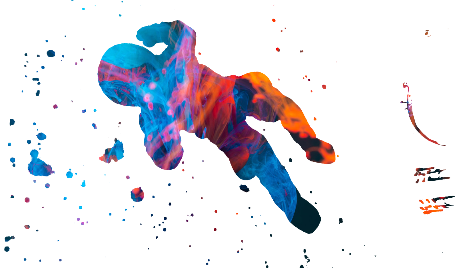 Floating abstract astronaut